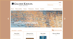 Desktop Screenshot of galeriekroupa.cz